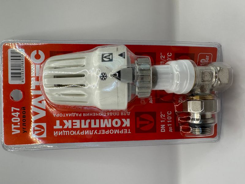 VT.047.N.04 Клапан VALTEC  з термостатичною головкою для рад. кутовий 1/2"