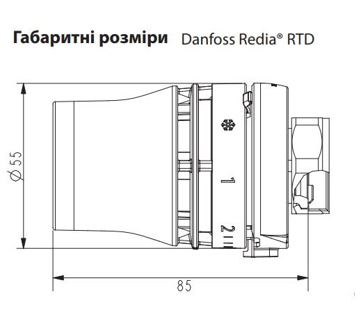 Термостатичний елемент DANFOSS 015G3350 RTD (Заміна Danfoss RA 2945 RTD) 015G3350 фото