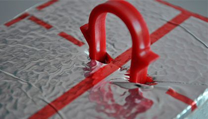 Гарпун-скоба для кріплення труби теплої підлоги Ø16/20, довжина 45мм, червона (упаковка 100шт) 2320 фото