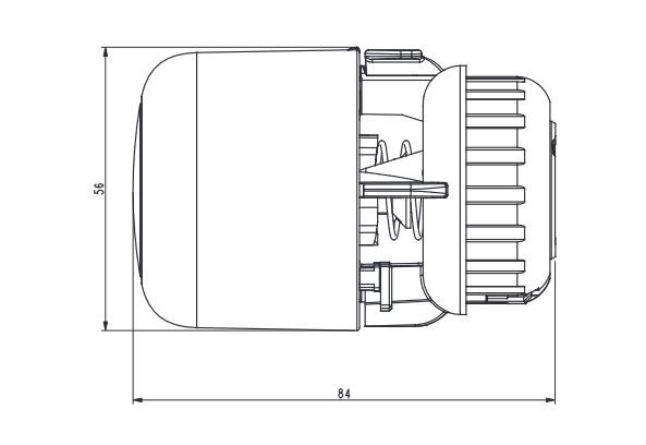 Габаритні розміри терморегулятора Danfoss 015G4594