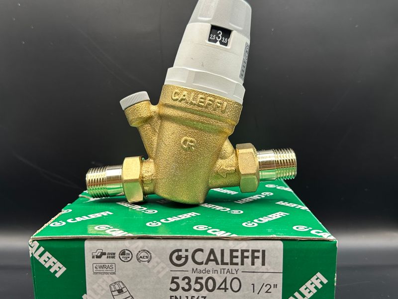 535040 Редуктор зниження тиску зі шкалою 1/2" 25 bar 1-6 bar 40°C Caleffi 535040 фото