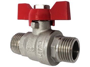 Кран кульовий 3/4" ЗЗ V&G (Valogin) Optima червоний метелик VG-103102 фото