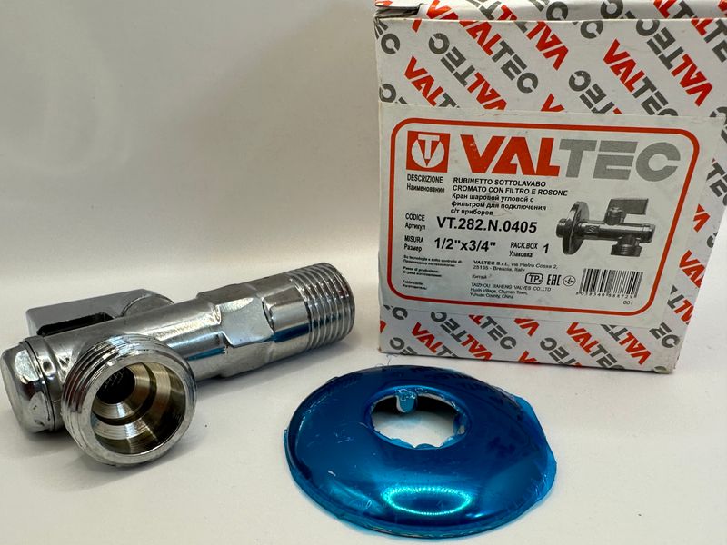 VT.282.N Valtec кран кульовий з фільтром для підключення сантехприладів VT.282.N.04 фото